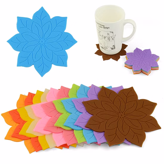 Heat Resistant Flower Shaped Silicone Pot Holder Trivet Mat