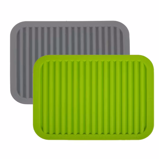 Heat Resistant Silicone Rubber Trivet Mat Counter Mat Custom Logo Dish Drying Mat