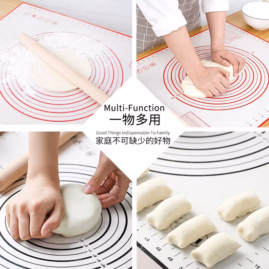 실리콘 베이킹 매트 피자 반죽 제조기 페이스트리 주방 가제 요리 도구